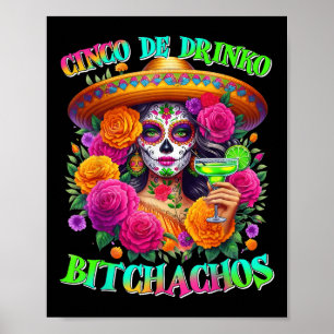 Affiche Cinco De Drinko Achos Cinco De Mayo Boire Mexique