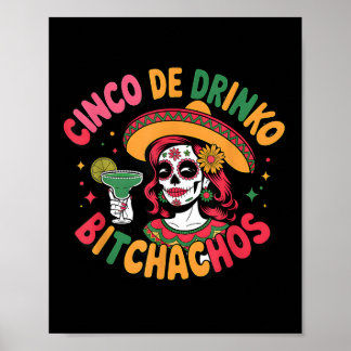 Affiche Cinco De Drinko Achos Funny Parti Mexicain Cinco D