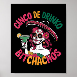 Affiche Cinco De Drinko Achos Funny Parti Mexicain Cinco D