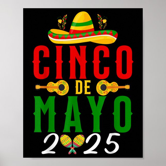 Affiche Cinco De Mayo 2025 Fiesta Party Mexican 5 De Mayo (Devant)