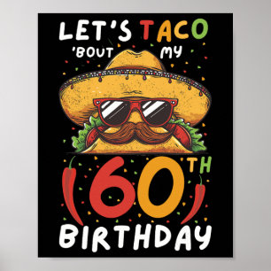 Affiche Cinco De Mayo 60e Anniversaire Taco Age 60 Bi Mexi