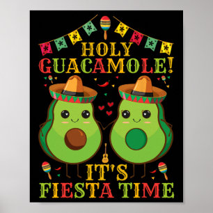 Affiche Cinco De Mayo Avocado Saint-Guacamole C'est Fiesta