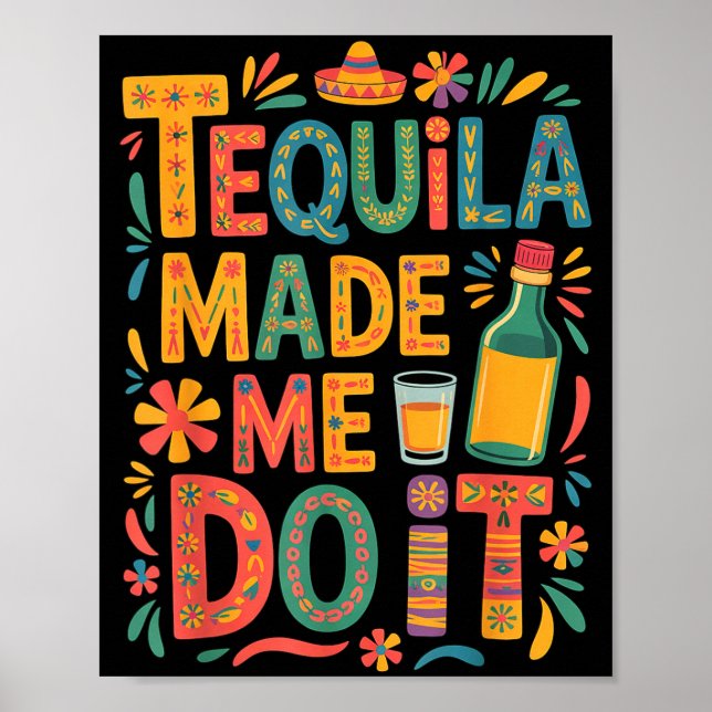 Affiche Cinco de mayo boisson drôle fête alcool  (Devant)