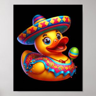 Affiche Cinco De Mayo Canard Mexicaine Sombrero Fiesta Par