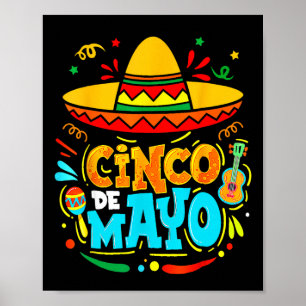 Affiche Cinco De Mayo Chapeau Mexicain Fiesta Piment