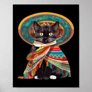 Affiche Cinco De Mayo Conception De Chat Pour Femmes