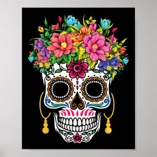 Affiche Cinco De Mayo Crâne à sucre Dia De Los Muertos Jou