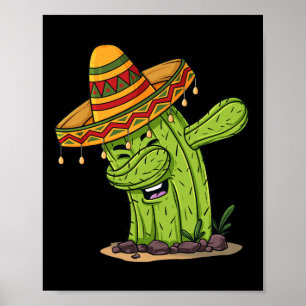 Affiche Cinco de Mayo Dabbing Cactus Fun Boys Enfants