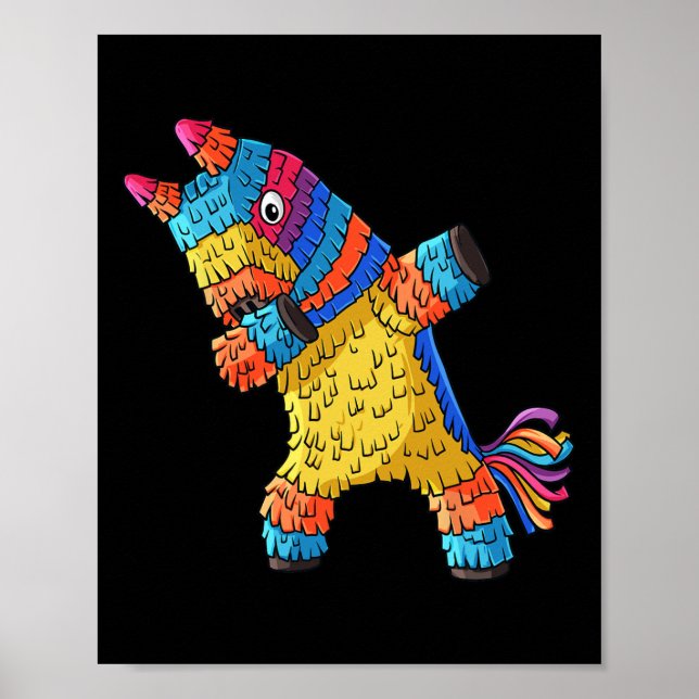 Affiche Cinco De Mayo Dabbing Donkey Pinata Funny Mexicain (Devant)