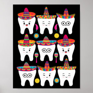 Affiche Cinco De Mayo Dental Mexicaine Fiesta Dentiste Hyg