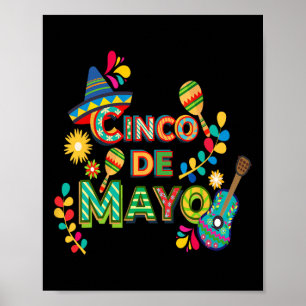 Affiche Cinco De Mayo Drôle de fête mexicaine 5 De Mayo