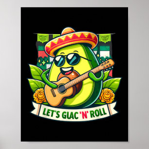 Affiche Cinco De Mayo Faisons Guac n' Roll ! Guitare Avoca