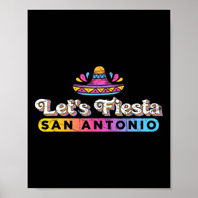 Affiche Cinco De Mayo Faisons la Fête Party San Antonio  (Devant)