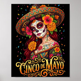 Affiche Cinco De Mayo Femmes Mexicaines Fiesta 5 De Mayo F