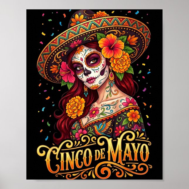 Affiche Cinco De Mayo Femmes Mexicaines Fiesta 5 De Mayo F (Devant)