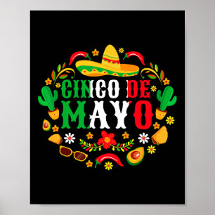 Affiche Cinco De Mayo Fête Fiesta Équipe 5 De Mayo Mexicai