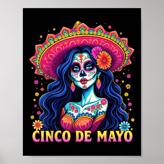 Affiche Cinco De Mayo Fête Mexicaine 5 De Mayo Femmes (Devant)