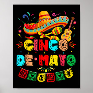 Affiche Cinco De Mayo Fête Mexicaine 5 Mai Hommes Femmes