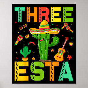 Affiche Cinco De Mayo Fête Thème Mexicain 3ème Anniversair
