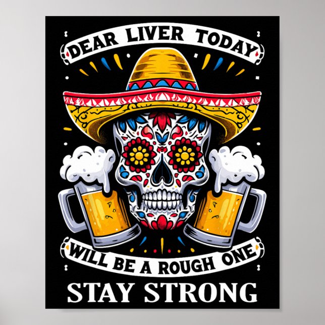 Affiche Cinco De Mayo Fiesta Cher Foie Aujourd'Hui Sera Un (Devant)