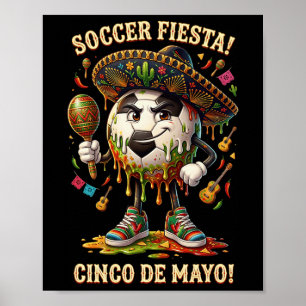 Affiche Cinco De Mayo Fiesta de football Drip Sport Amour 