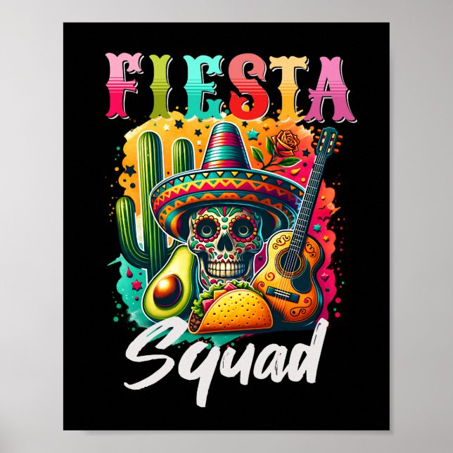 Affiche Cinco de Mayo Fiesta design coloré (Devant)