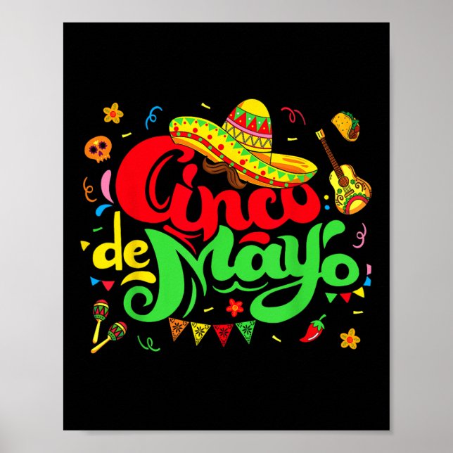 Affiche Cinco De Mayo Fiesta Mexican Party 5 De Mayo Men W (Devant)