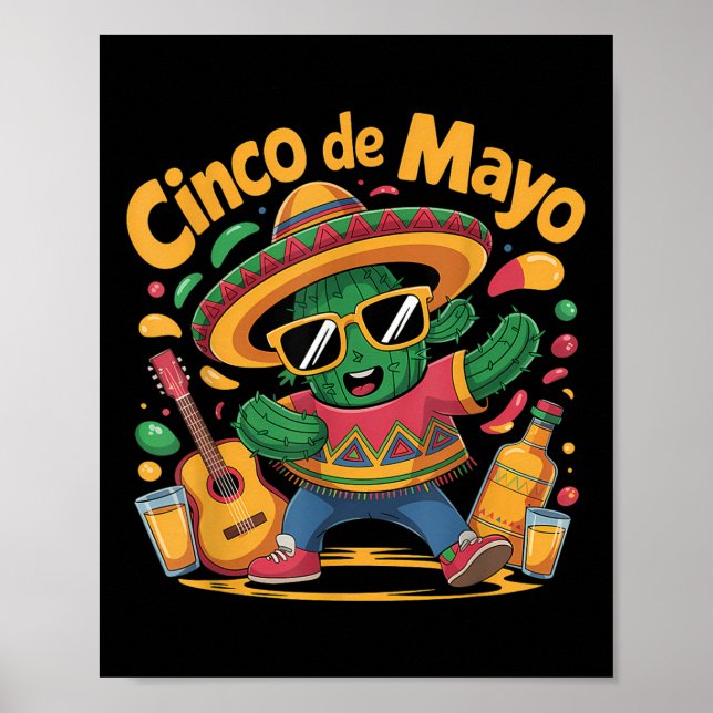 Affiche Cinco De Mayo Fiesta Party 5 De Mayo Funny Mexicai (Devant)