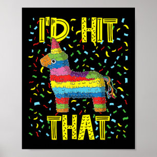 Affiche Cinco De Mayo Fiesta Party Funny Pinata Id Hit Tha