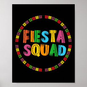 Affiche Cinco De Mayo Fiesta Squad Drôle Faisons la Fiesta