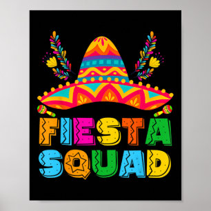 Affiche Cinco De Mayo Fiesta Squad Parti Mexicain Cinco De