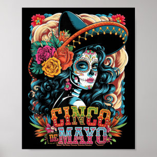 Affiche Cinco De Mayo Filles Femmes Fête Mexicaine 5 D