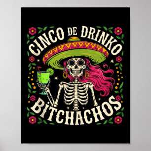 Affiche Cinco De Mayo Funny Parti Mexicain Cinco De Drinko