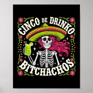 Affiche Cinco De Mayo Funny Parti Mexicain Cinco De Drinko