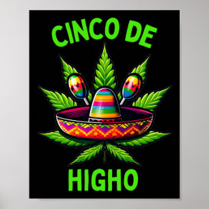 Affiche Cinco De Mayo Herbe Humour Stoner Drôle