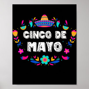 Affiche Cinco De Mayo Hommes Femmes Enfants Mexicain Fiest