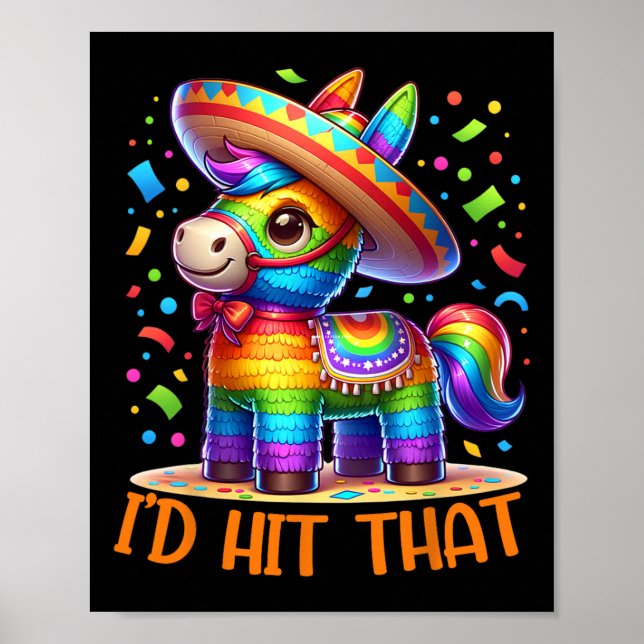 Affiche Cinco De Mayo Idées Drôles Je Frapperais Cette Pin (Devant)