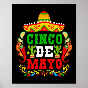 Affiche Cinco De Mayo Lets Fiesta Squad 5 De Mayo Mexique