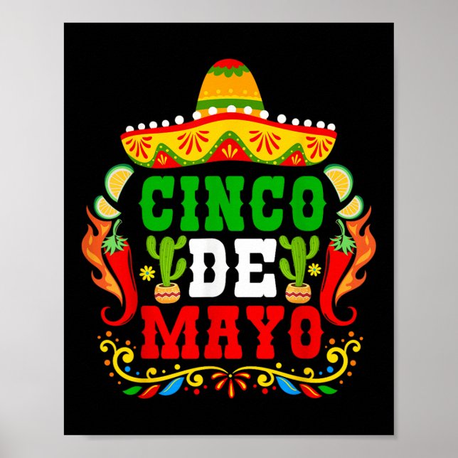 Affiche Cinco De Mayo Lets Fiesta Squad 5 De Mayo Mexique (Devant)
