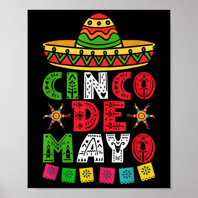 Affiche Cinco De Mayo Lets Fiesta Squad 5 De Mayo Mexique (Devant)