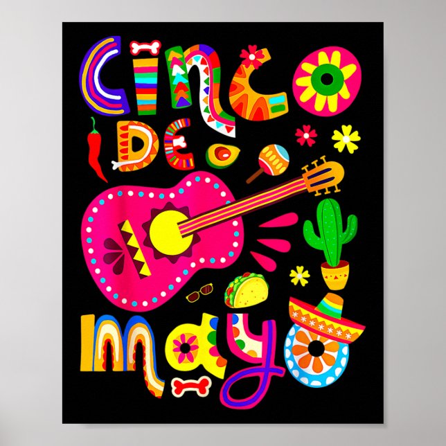 Affiche Cinco De Mayo Lets Fiesta Squad 5 De Mayo Mexique (Devant)