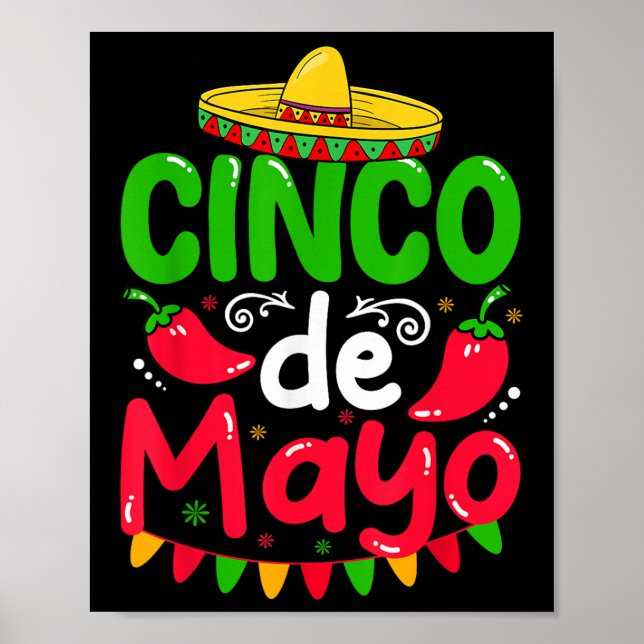 Affiche Cinco De Mayo Lets Fiesta Squad 5 De Mayo Mexique (Devant)