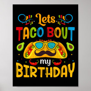 Affiche Cinco De Mayo Lets Taco Sur Mon Anniversaire Mexic