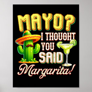 Affiche Cinco de mayo mayo pensait a dit margarita cactusC