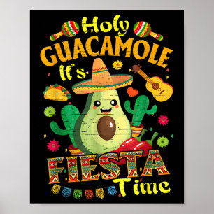 Affiche Cinco De Mayo Mexicaine Saint Guacamole Fête
