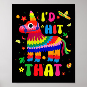 Affiche Cinco De Mayo Party Je frappais que Pinatas drôle 