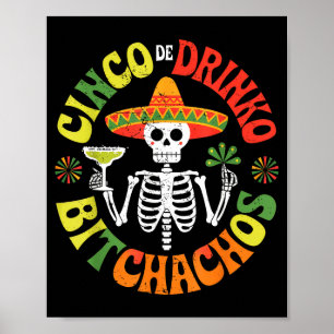 Affiche Cinco De Mayo Party Mexicain Drôle Cinco De Drinko