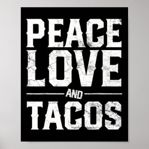 Affiche Cinco De Mayo Peace Love And Tacos Hommes Femmes M