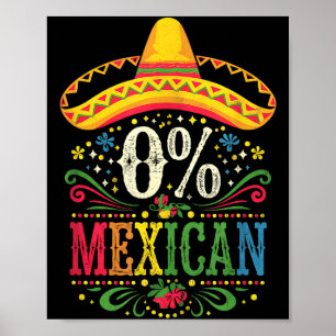 Affiche Cinco de mayo pour les femmes 0% mexicain