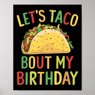 Affiche Cinco De Mayo Taco Bout My Birthday Mexican